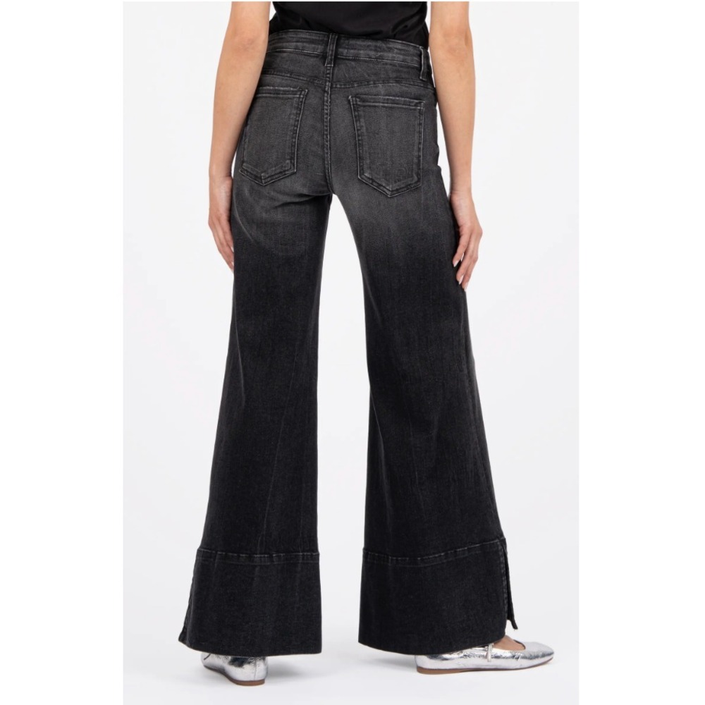 Kut From The Kloth High Rise Goldie Super Flare Jeans Size‎ 6 Black - Picture 2 of 9